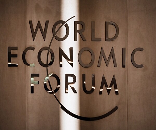 emblem of the world economic forum in davos (switzerland) 

