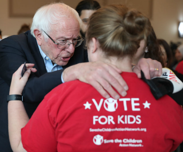 Bernie Sanders campaigning