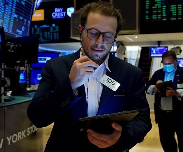 Traders on the floor of the New York Stock Exchange (AP)