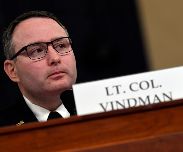 lt. alexander vindman provides testimony during impeachment hearing