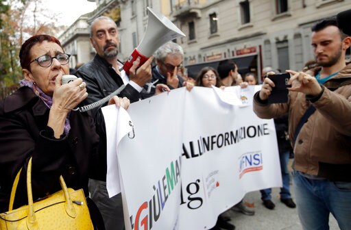 Italian Journalists Protest against Governing Party Insults