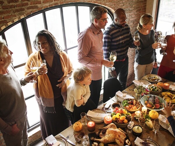 people celebrating thanksgiving