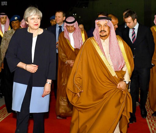 Britain's PM Meets Key Arab Ally, amid Trump Anti-Muslim Row