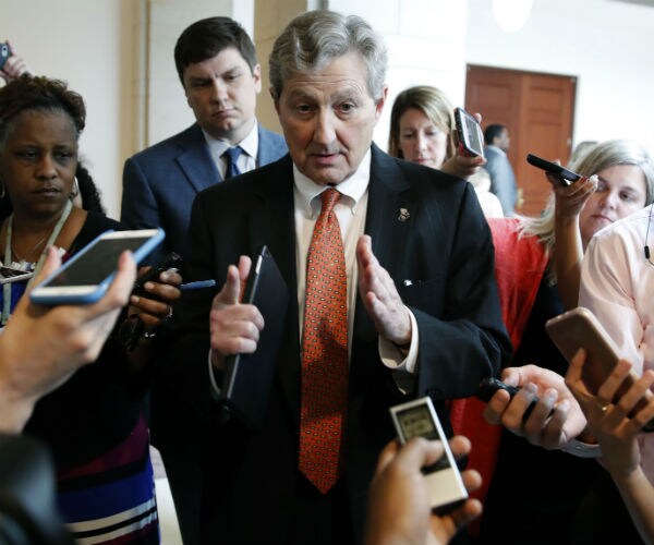 louisiana republican senator john kennedy speaks to reporters on capitol hill