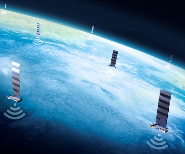 Illustration of a satellite network