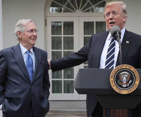 mcconnell and trump outside the white house