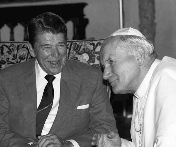 us president ronald reagan and pope john paul ii