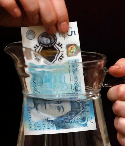 Britain's New 5-pound Note to be Made of Plastic