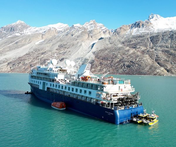 Ship Pulled Free After Running Aground in Greenland