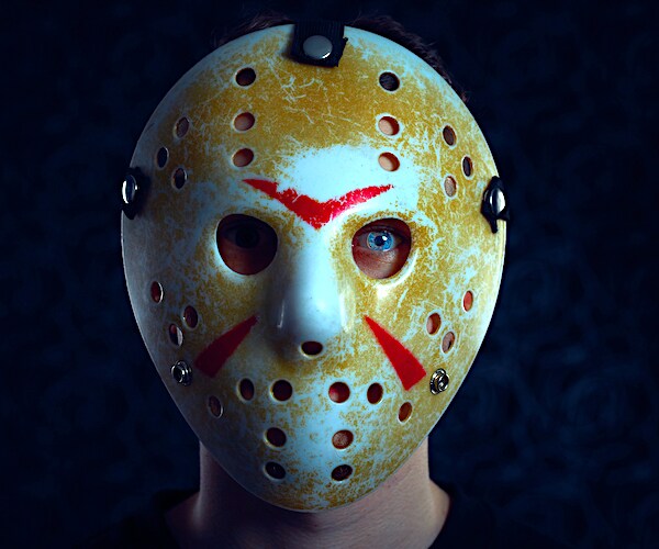 Friday 13th hockey mask of Jason Voorhees. Halloween concept