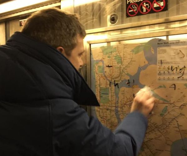 New Yorkers' Graffiti Removal of Hate Speech on Subway Goes Viral
