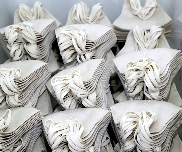 stacks and stacks of face masks