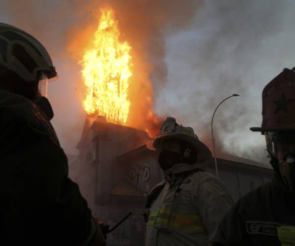 Churches Burnt as Thousands Mark Chile Protest Movement Anniversary