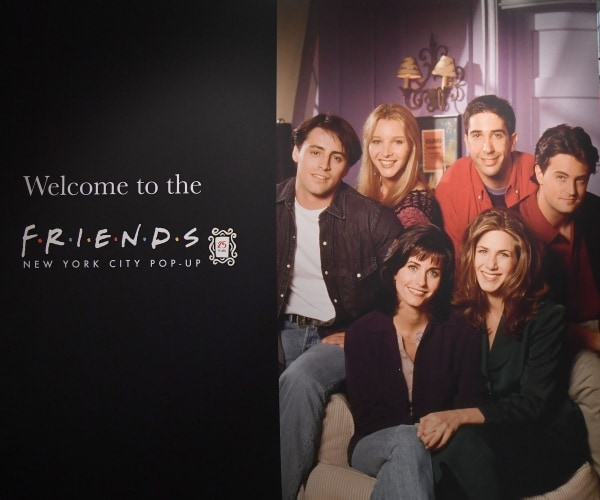 friends poster with main characters pictured on set