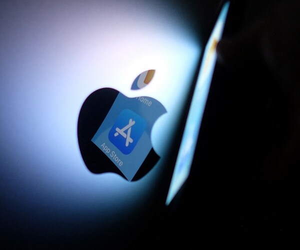 apple logo and app store icon