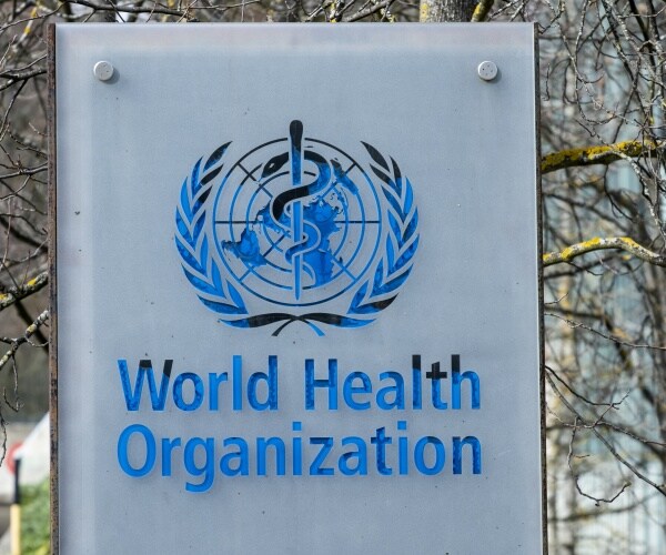sign outside World Health Organization