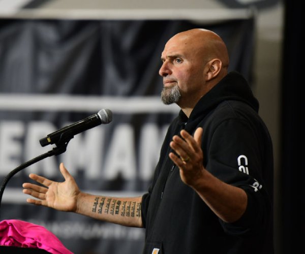 john fetterman holding a rally