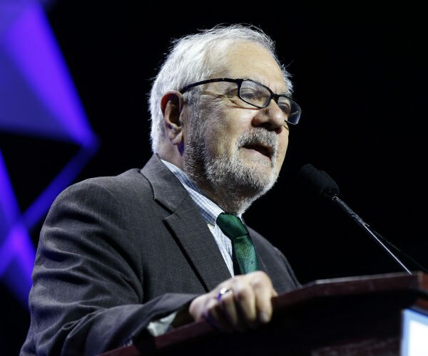 Former U.S. Rep. Barney Frank speaks during the 2018 Massachusetts Democratic Party Convention.