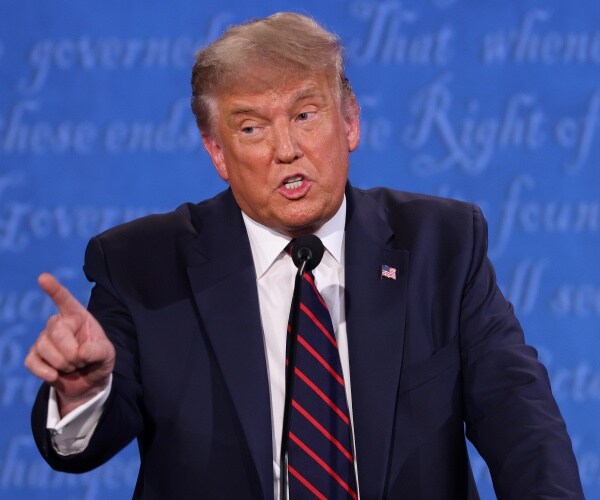 donald trump speaks at debate