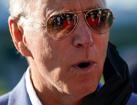joe biden speaks to the media outside the white house