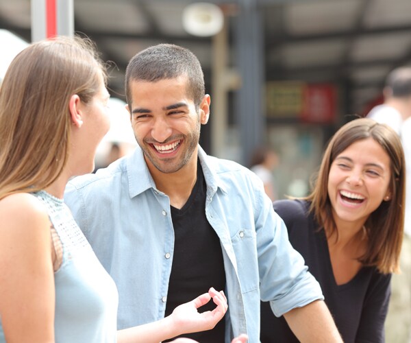 Friends laughing