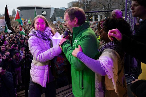 Greta Thunberg Brushes off Interruption at Massive Dutch Climate March Days before Election