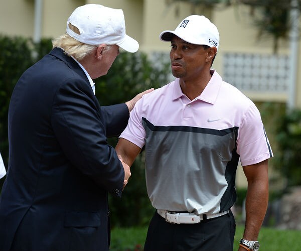 Trump Takes Time From the Grind, Plays Golf With Tiger Woods