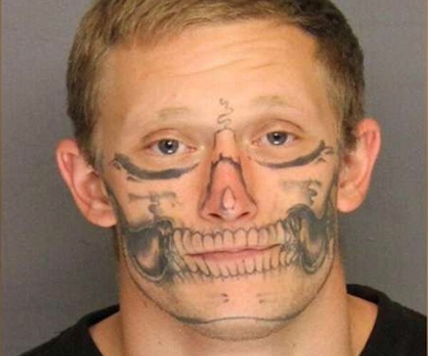 Skull-Face Tattoo Makes Escapee Easy to Identify