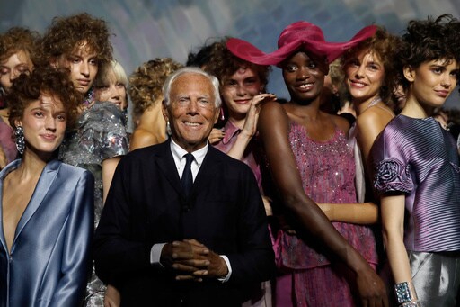 50 Years of Giorgio Armani Celebrated with Gala Black-tie Runway Show of His Last Collection