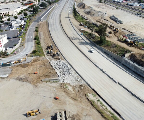 a highway bridge project is shown in california