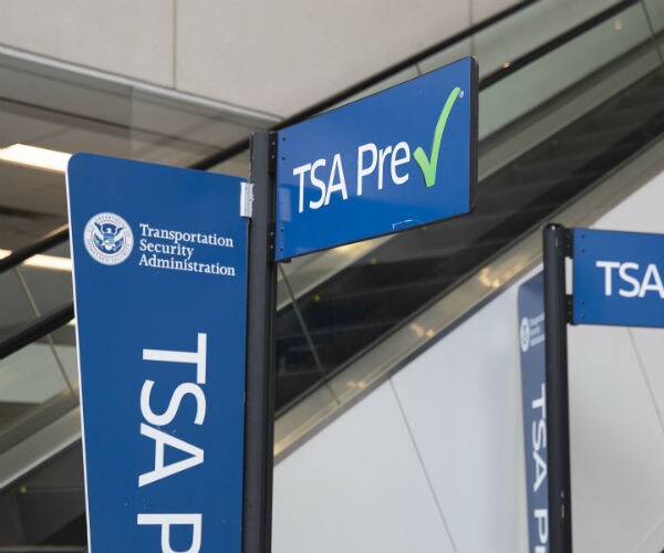 a tsa sign and logo are sown