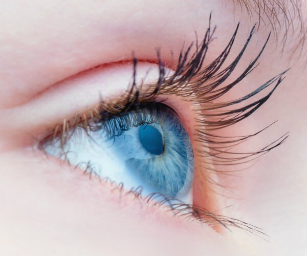 closeup of a person's eye