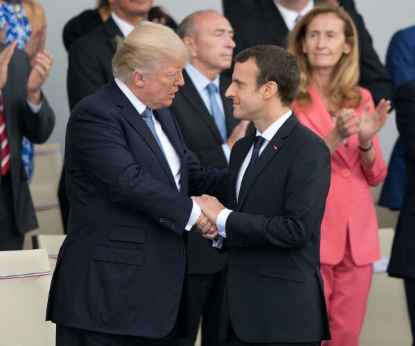 White-knuckle Handshake Giving Way to Trump, Macron Bromance