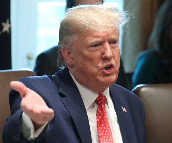 us president donald trump speaks to the media during a white house cabinet meeting