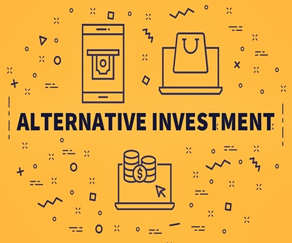conceptual business illustration with the words alternative investment 