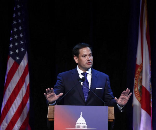 sen. marco rubio speaks at a forum in west palm beach, florida.