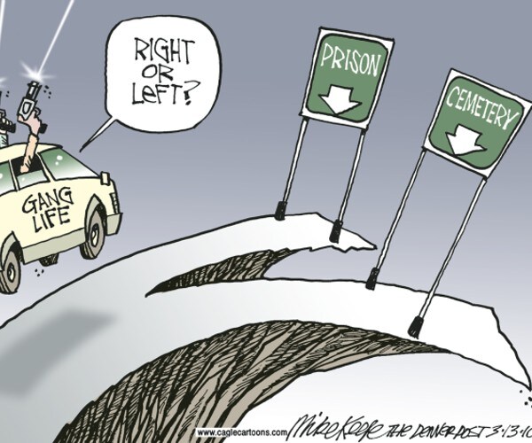 gang life choices right or left prison or cemetary 