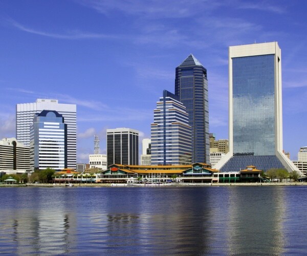 view of jacksonville buildings from the river