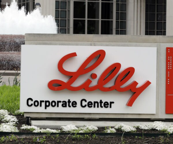 the sign of eli lilly and co. is seen at its corporate headquarters in indianapolis