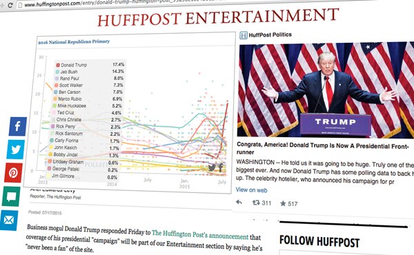 Trump: HuffPo a 'Glorified Blog'