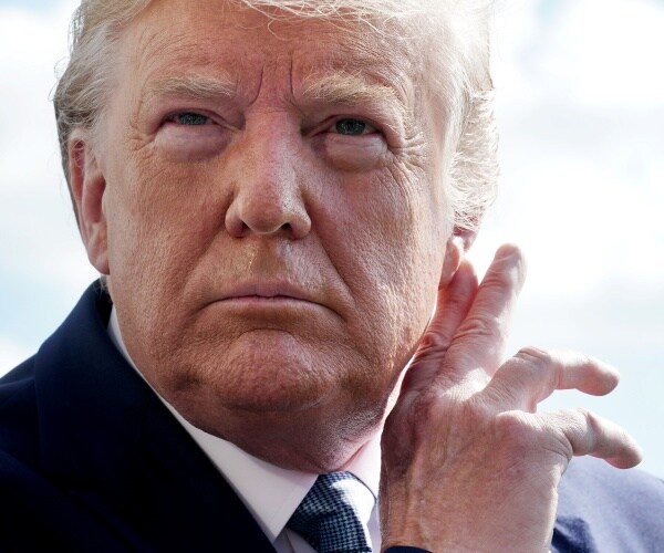 close-up of trump wearing a suit and tie