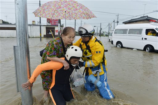 Helicopters Pluck Residents to Safety as Rains Lash Japan