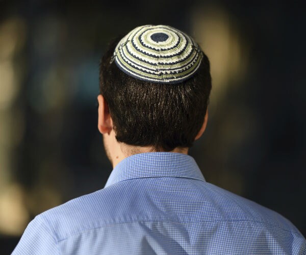 a member of the jewish community wearing a kippa