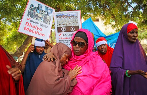 Somali Mourners March against Extremist Blast That Killed 79