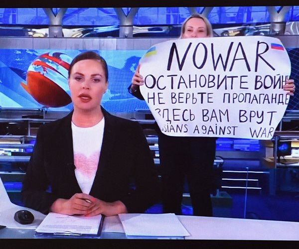 Russia Arrests TV Protester