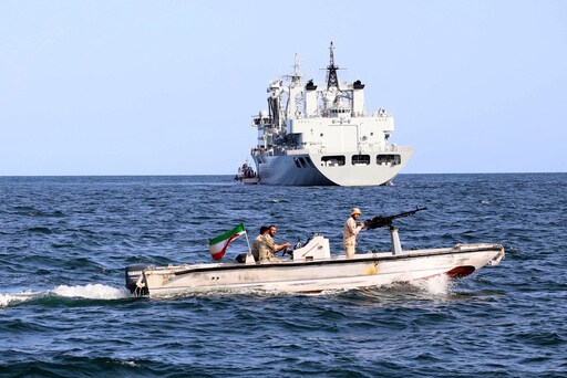 Iran, Russia and China Show off Their Ships in a Joint Naval Drill in the Gulf of Oman
