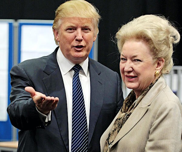donald trump shows judge maryanne trump barry the way forward during a tour in 2016