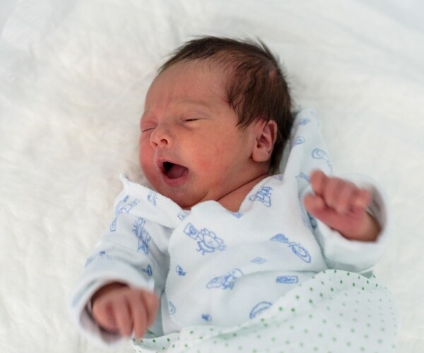 newborn yawns