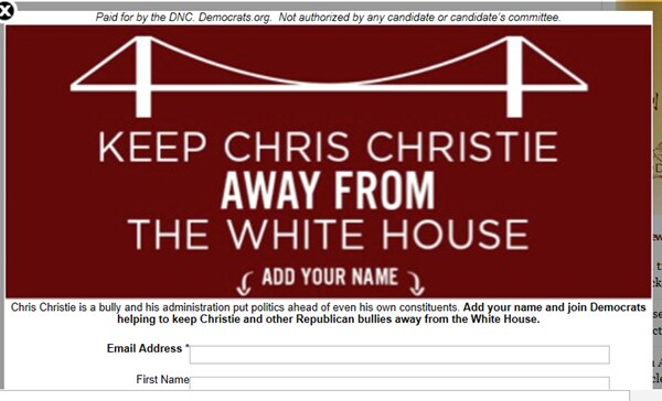 DNC Sponsors Ad to Defeat a Christie Presidential Run in 2016