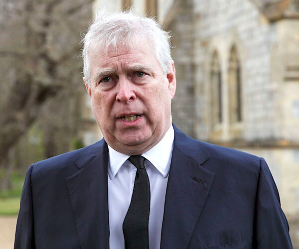 prince andrew speaks during a television interview at the Royal Chapel of All Saints at Royal Lodge in Windsor